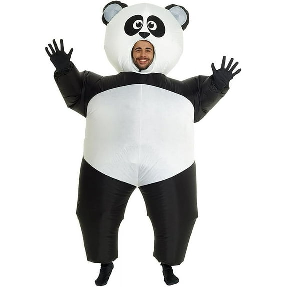 Giant Panda Inflatable Halloween Costume for Adults, Adult Size S-XL (28-42), by Morph Costumes