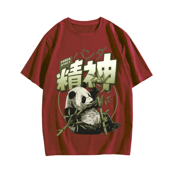 Giant Panda Spirit Japanese Style T-shirt-