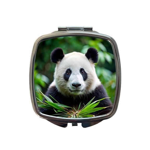Giant Panda Travel Makeup Handbag Purse Small Pocket Compact Mirror