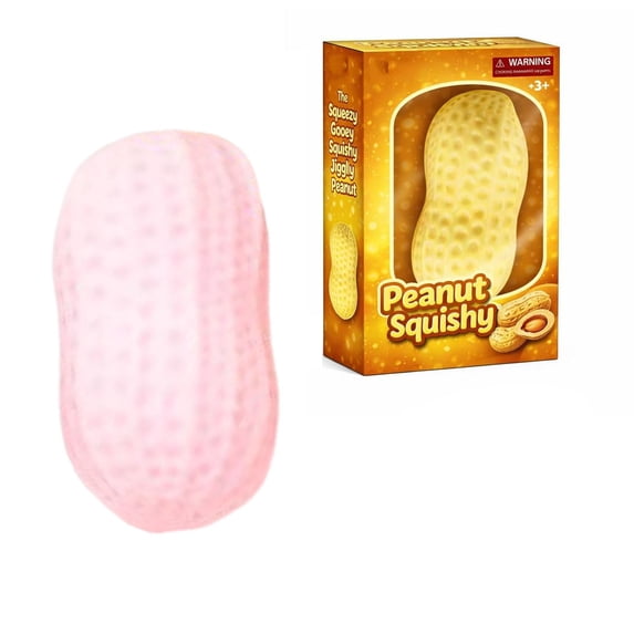 Giant Peanut Squeeze Toys, Slow Rising Food Theme Sensory Fidget Toy for Stress Relief, Office Desk Relaxation and Daily Use