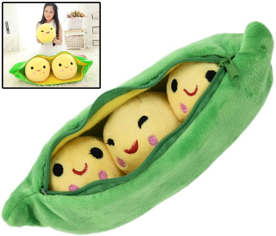 Giant Peas in A Pod Plush Toy Pea Pod Pillow Cute Pea Stuffed Toys