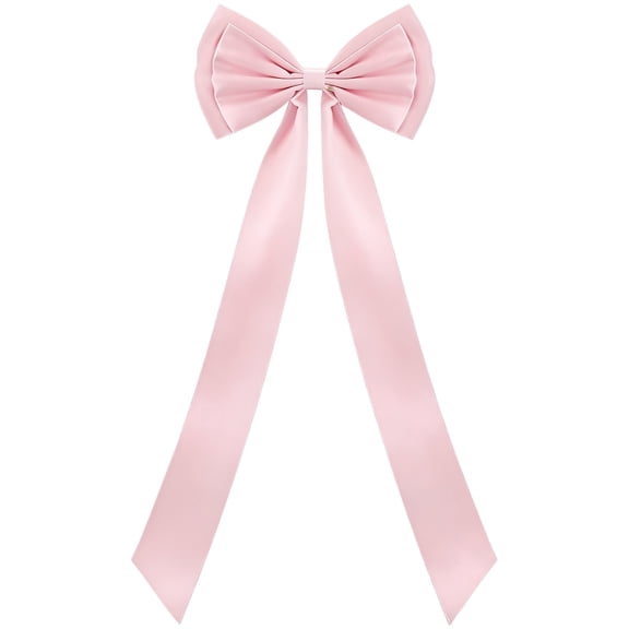 Giant Pink Bow Decoration, 75 x 18 in Jumbo Ribbon Tie, Oversized Big Bows for Party Backdrop, Wedding, Bridal Shower, Room Wall Hanging Decor, Polyester Fabric