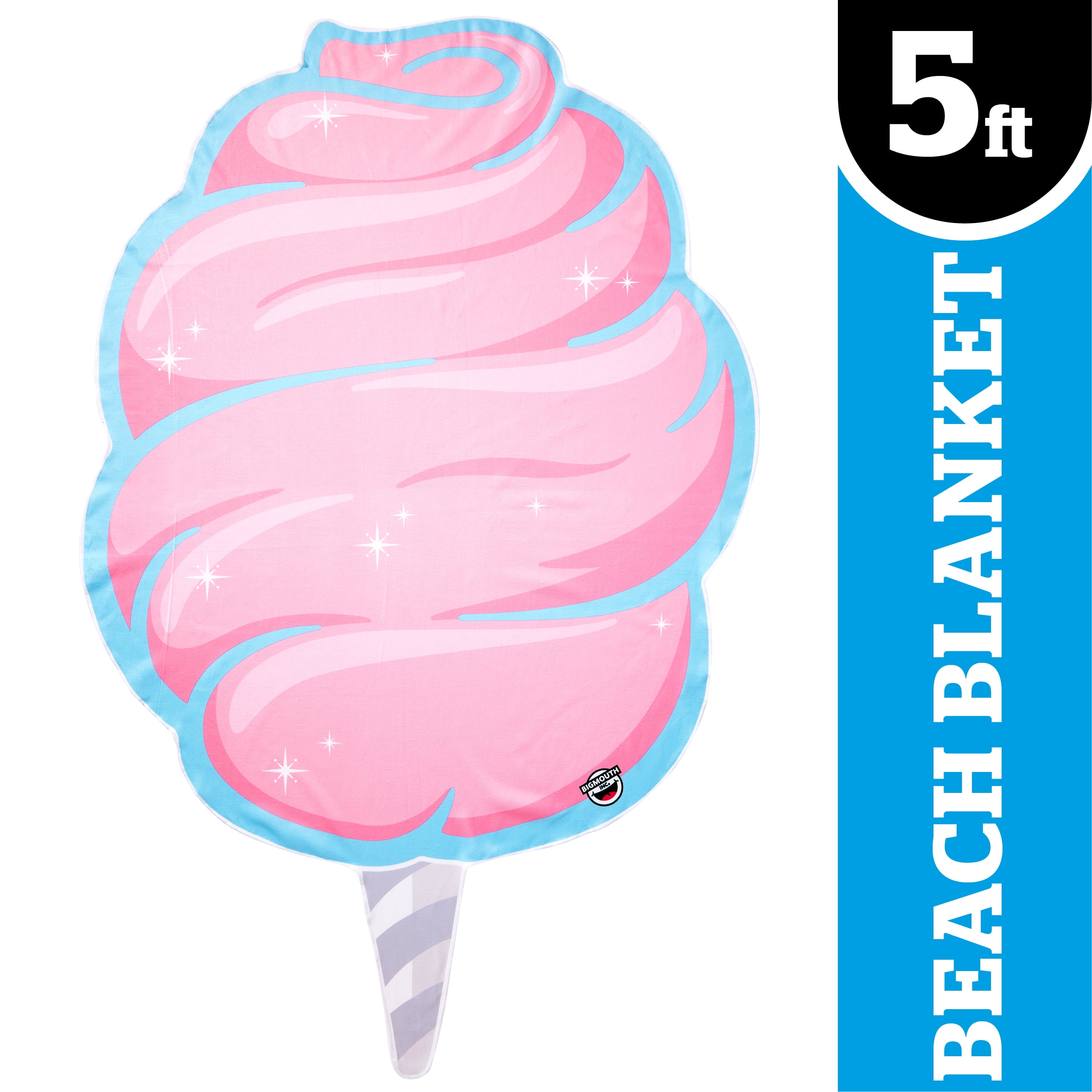 Giant Pink Cotton Candy Beach Towel, Oversized Beach Towel, Ulta-Soft Microfiber Towel, 5 Feet Wide, Washing Machine Friendly by BigMouth Inc