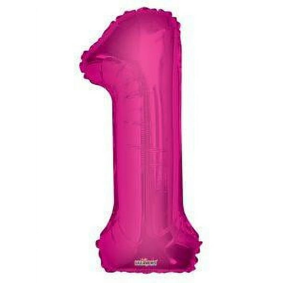 Giant Pink Number 1 Balloon 34"