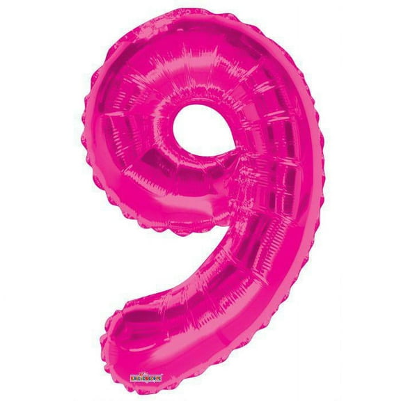 Giant Pink Number 9 Balloon 34"