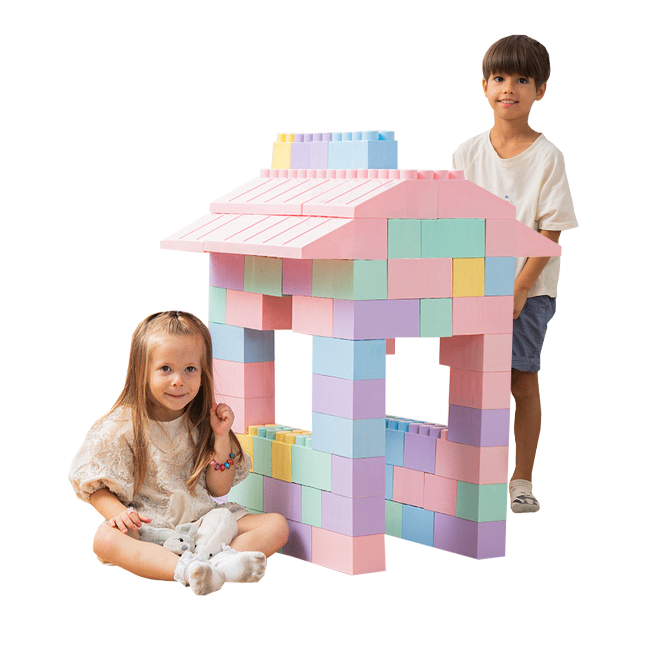 Giant Plastic Blocks Set with Wheels 86pcs for Malaysia Ubuy