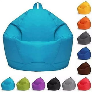 Pluokvzr Bean Bag Chair Cover，Adults Large High Back Bean Bag