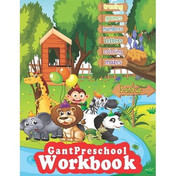 Giant Preschool Workbook : Big Fun Children's Activity, Tracable Alphabets Uppercase Lowercase, Trace Numbers And Letters, ABC 123 (Paperback)