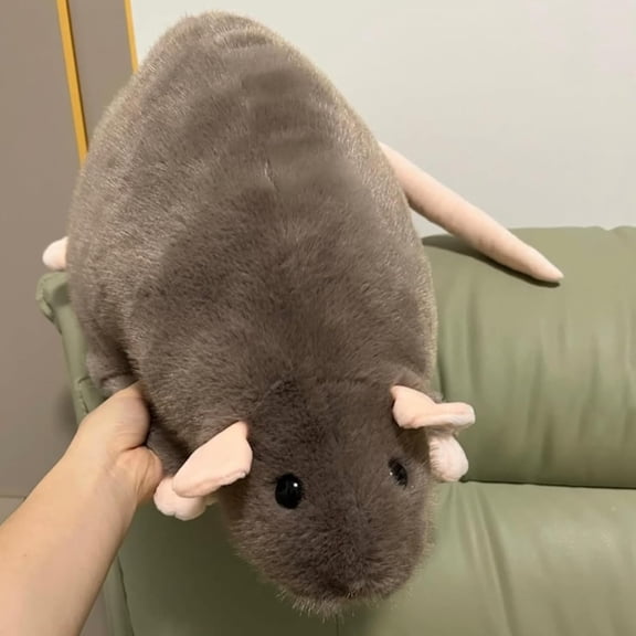 Giant Rat Plush, Cute Lifelike Rat Plush Pillow, Large Soft Stuffed Animal for Sofa and Bed Decor