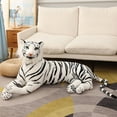 thumbnail image 1 of Giant Real Life Tiger Plush Toys Stuffed Soft Wild Animals Simulation White Tiger Jaguar Doll Children Kids Birthday Gifts Decor, 1 of 8