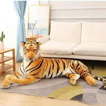 Giant Real Life Tiger Plush Toys Stuffed Soft Wild Animals Simulation White Tiger Jaguar Doll Children Kids Birthday Gifts Decor