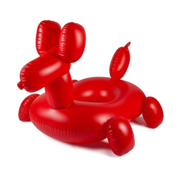 Giant Red Balloon Animal Inflatable Pool Float - 58 x 55 x 46 in. - Durable Vinyl