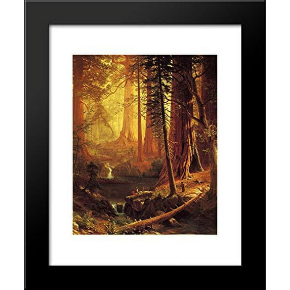 Giant Redwood Trees of California 20x24 Framed Art Print by Bierstadt, Albert