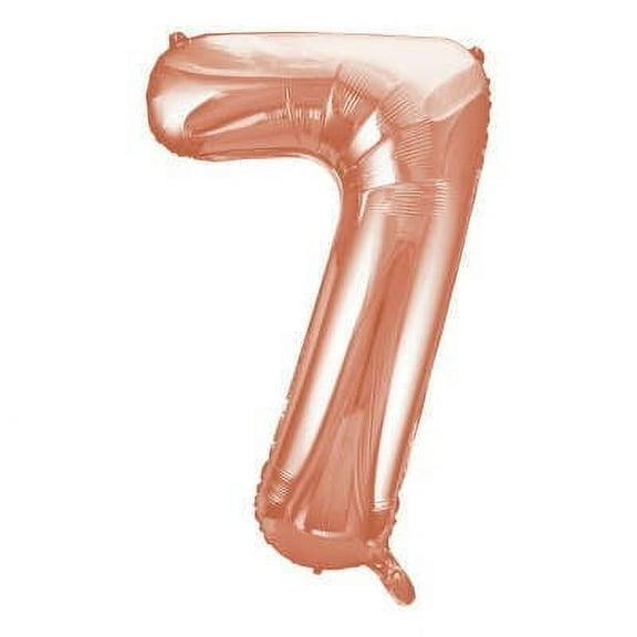 Giant Rose Gold Number 7 Foil Balloon 34