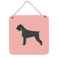 thumbnail image 1 of Giant Schnauzer Checkerboard Pink Wall or Door Hanging Prints, 1 of 1