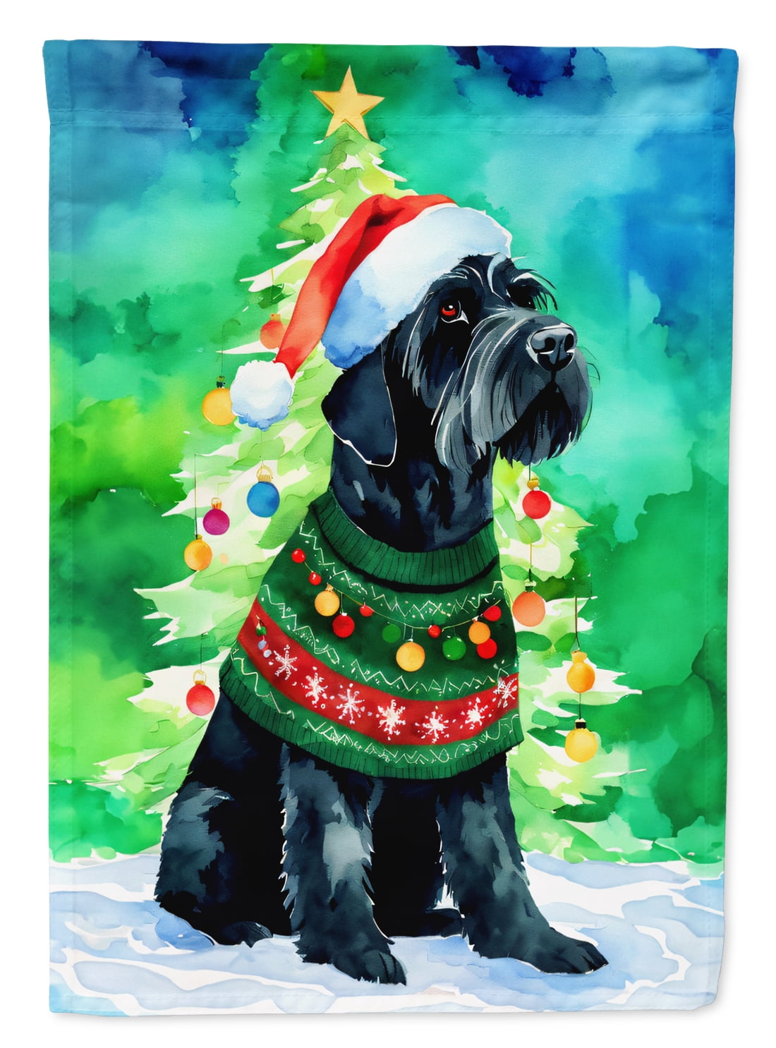 Giant Schnauzer Christmas Garden Flag 11.25 in x 15.5 in