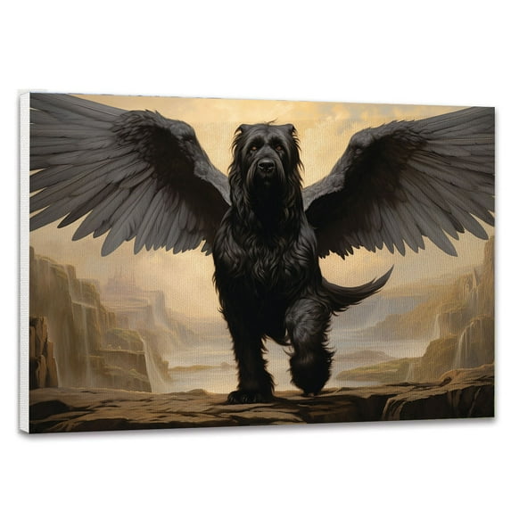 Giant Schnauzer Dog Memorial Gifts - Waiting At The Door Canvas - Dog Memorial Frames Canvas, Memorial Gift For Pet Loss, Loss Of Dog, Pet Bereavement Gift, Pet Sympathy Gift