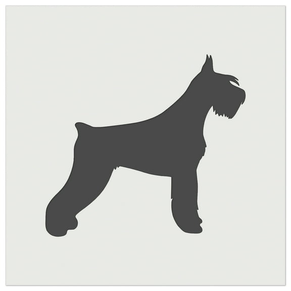 Giant Schnauzer Dog Solid DIY Cookie Wall Craft Stencil - 4.5 Inch