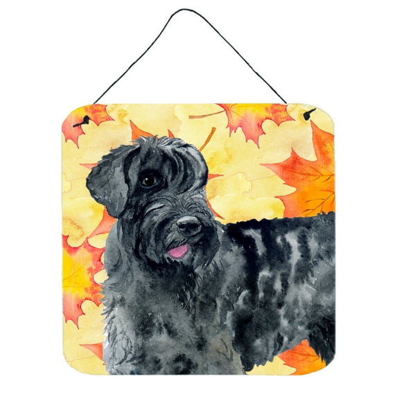 Giant Schnauzer Fall Wall or Door Hanging Prints Yellow