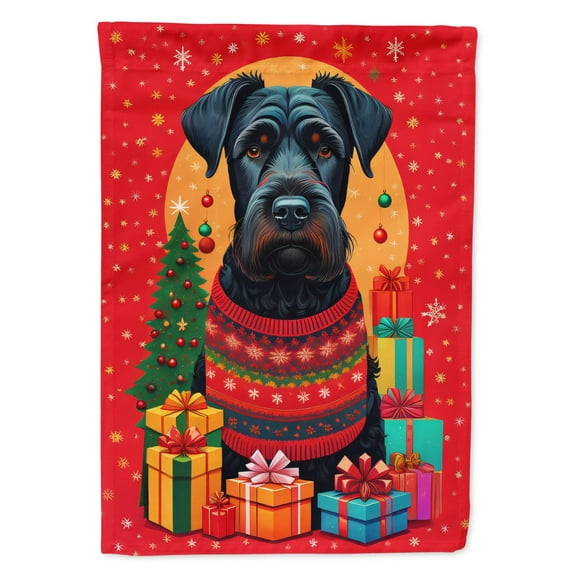Giant Schnauzer Holiday Christmas Garden Flag 11.25 in x 15.5 in