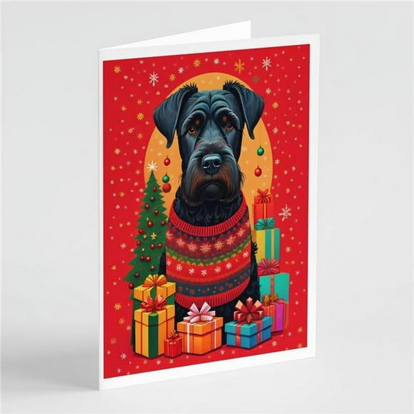 Giant Schnauzer Holiday Christmas Greeting Cards Pack of 8 7 in x 5 in