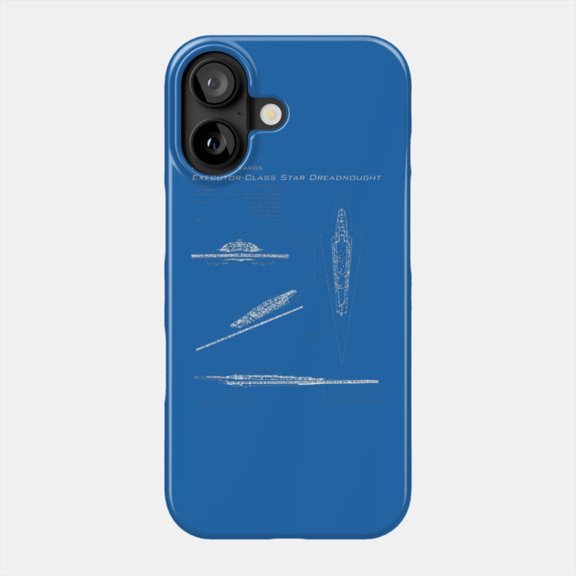 Giant Sci Fi Space Battleship Blueprint Phone Case Cover for iPhone 11-17