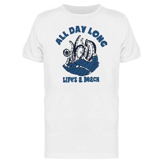 Giant Silhouette Octopus Beach Tee Men's -Image by Shutterstock