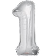 thumbnail image 1 of Giant Silver Number 1 Balloon 34", 1 of 2
