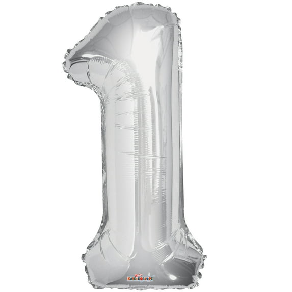 Giant Silver Number 1 Balloon 34"