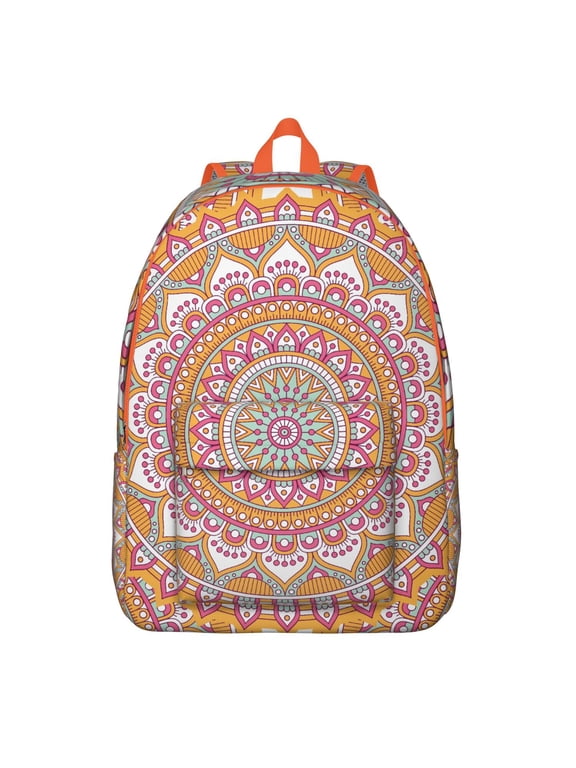 Giant Size Boho Mandala Backpack for Women Men, Extra Large Laptop Compartment Bookbag, Durable College School Supply for Work Commute, Excellent Gift