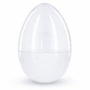 Giant Extra Large White Plastic Easter Egg Two Tones 12 Inches