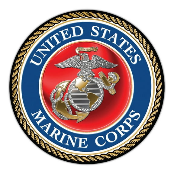 Giant Size Magnet - United States Marine Corp Official Seal (USMC Military) - Doors, Tailgates, Cars, Trucks - Huge 11.5" Diameter Round Magnet