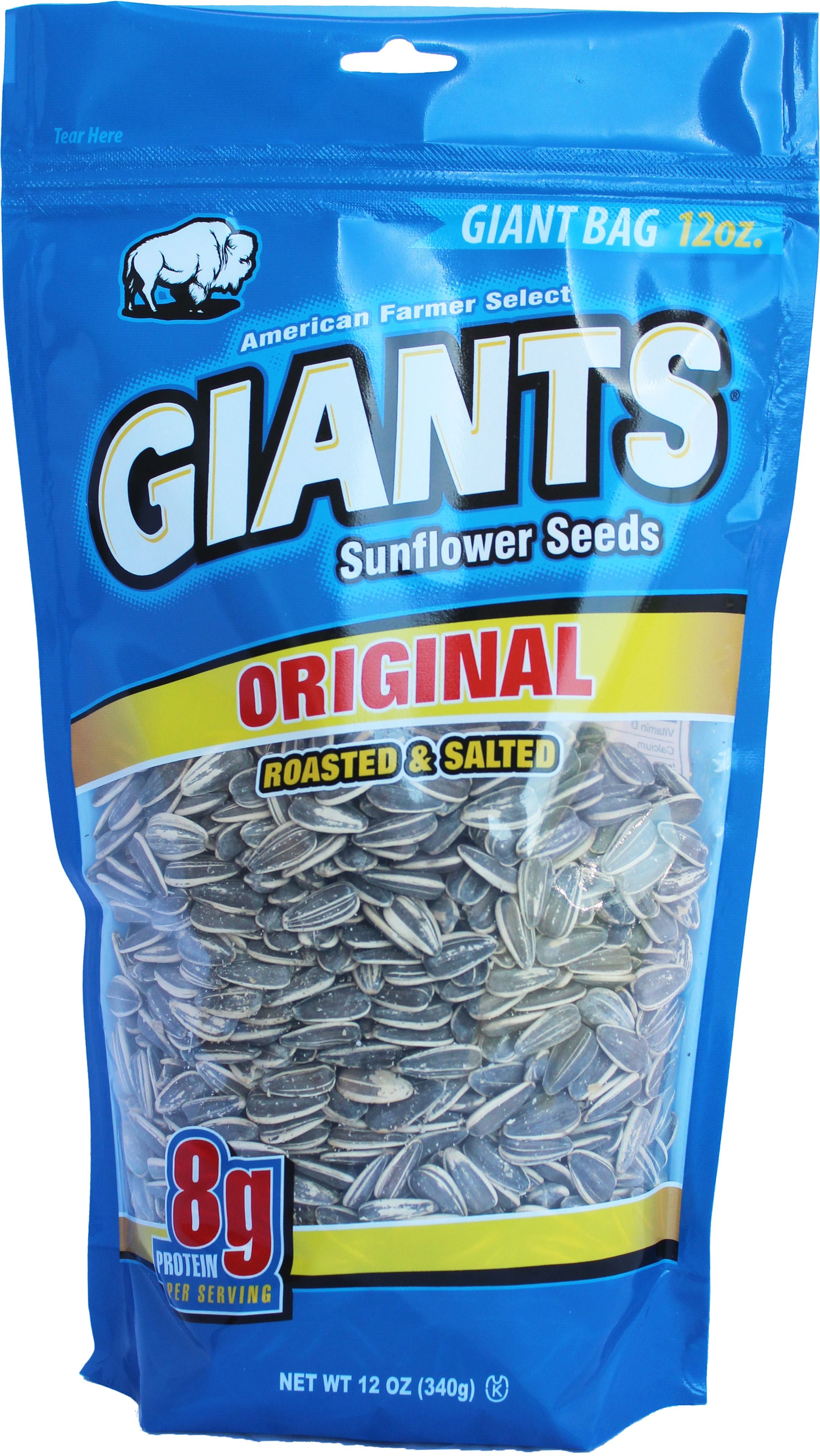 Giant Snacks Salted Sunflower Seeds With Shell, 12 oz Bag, Gluten-Free