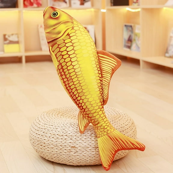 Giant Soft Fish Cushion Pillow, Fish Pillow, Fish Toys, Simulation Fish Plush Toy Pillow, Goldfish Plush Pillow Stuffed Toy Throw Pillow for Home Decoration Gift, Cute Bed Plush Hugging Pillow