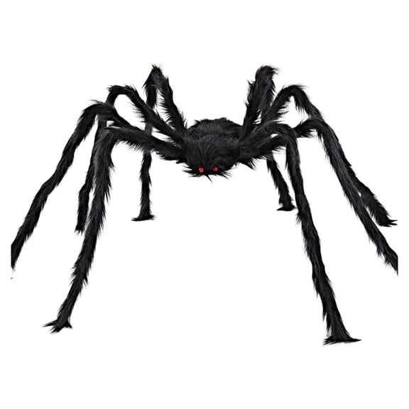 Giant Spider Halloween Decorations Artificial Large Spiders, Outdoor Indoor Yard Home Party House Decor, Large Spider Props for Yard Lawn Haunted House Party Black