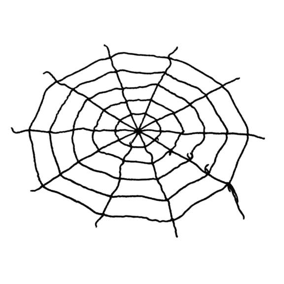 Giant Spider Web Halloween Decorations 5 FT Ring Rope Fake Web, Large Round Cobweb Elastic Belt for Scary Haunted House Outdoor Yard Porch Wall, Spooky Trick-or-Treat Hanging Party Decor