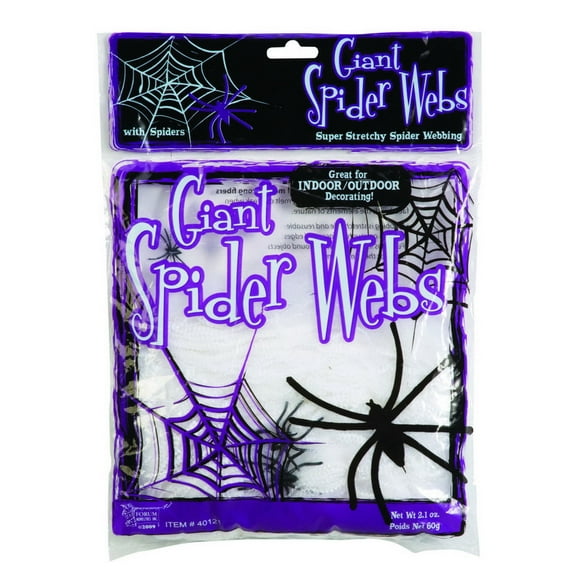 Giant Spider Webs-White 2Oz Halloween Decoration