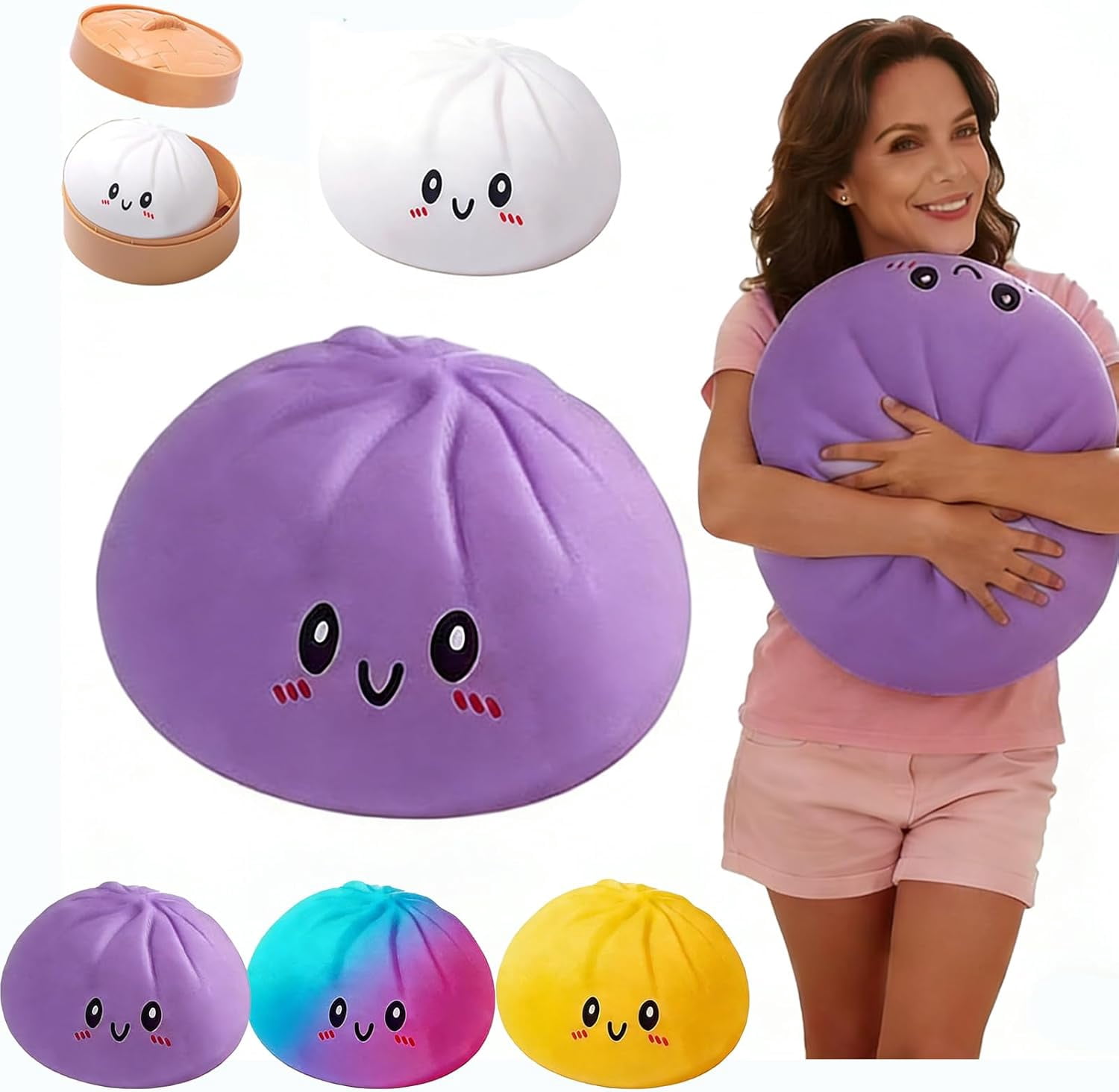 Giant Squishy 4 6 10 Inch Jumbo Dumpling Ball Soft Squeeze Dough 