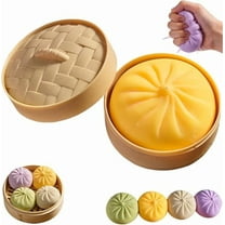 Giant Steamed Bun Fidget Toy, Jumbo Squeeze Dough Ball Squishy, Stress Relief Hand Toy for Adults & Kids, Anxiety Relief, ADHD Anti-Stress Sensory Decompression Toy