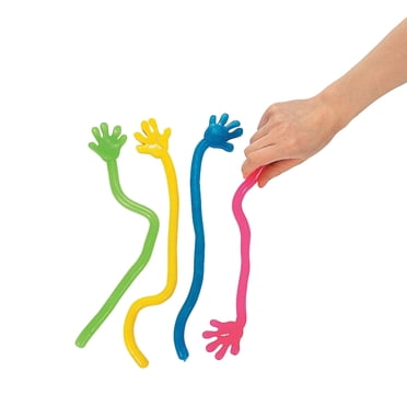 Henbrandt Stretchy Sticky Slap Hands (1-100 Pieces) - Kids Party Bag Fillers, Rewards, Gifts (Assorted Colors)