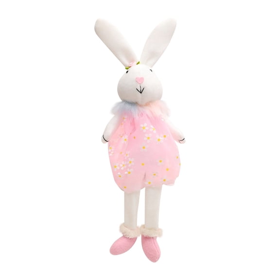 Giant Stuffed Easter Bunny, Super Soft Plush Rabbit Figurine, Cute Living Room Decor, Holiday Gift & Snuggly Friend for All Ages Pink