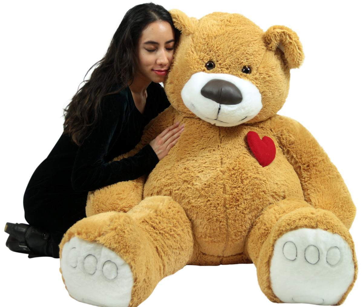 Giant Teddy Bear 57 Inch Soft Huge Plush Animal, Heart on Chest to