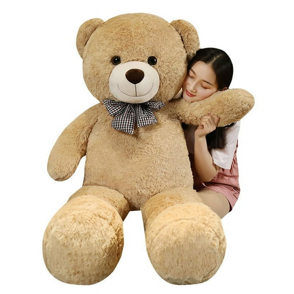 Giant Teddy Bear Stuffed Animal - Brown Super Soft Big Bear Plush Toy Valentine's Day Birthday Gift
