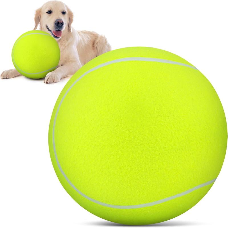 6-Pack Giant 9.5-Inch Tennis Balls For Dogs – Inflatable Large Dog Toy For Indoor/Outdoor Play & Training