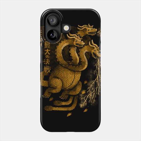 Giant Three Headed Space Dragon Kaiju Art Phone Case Cover for iPhone 11-17