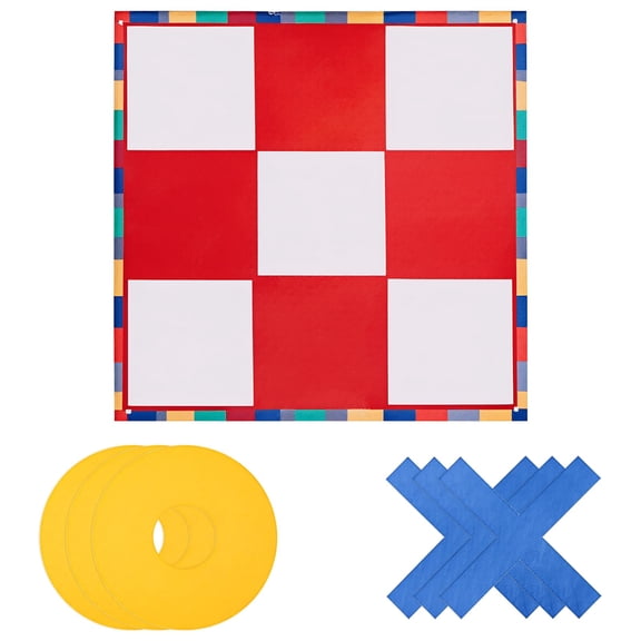 Giant Tic Tac Toe Game Outdoor110CM Toe Chess Set Board Gam for Family Gatherings and Corporate Team-Building Events(3.6ft*3.6ft Beanbag Toss Game Set