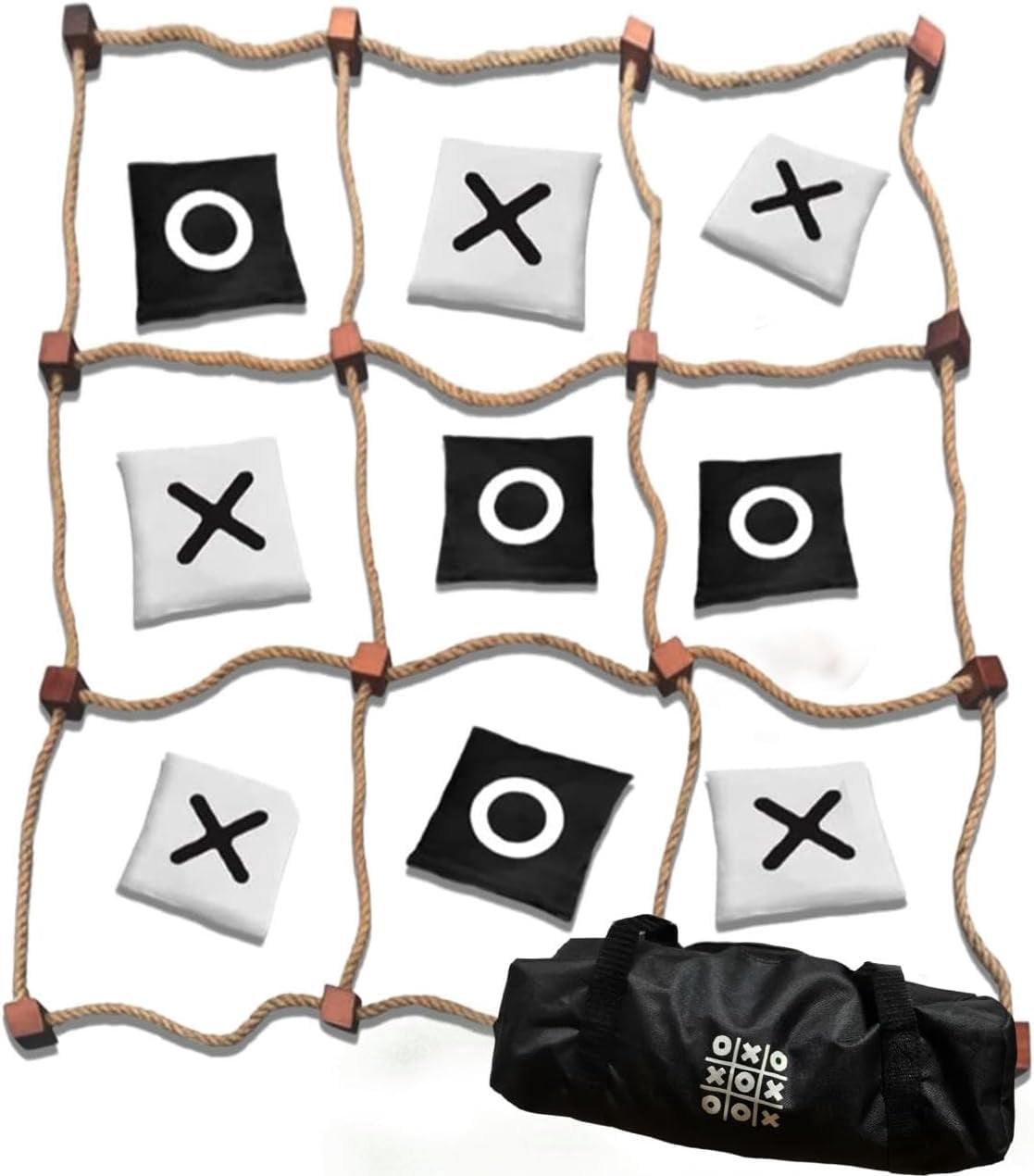 Giant Tic Tac Toe Games Outdoor | 4ft x 4ft | Bean Bag Toss Yard Outdoor Games for Kids Adults, Backyard Lawn Camping Instant Setup No Assembly Large Lawn & Backyard Fun