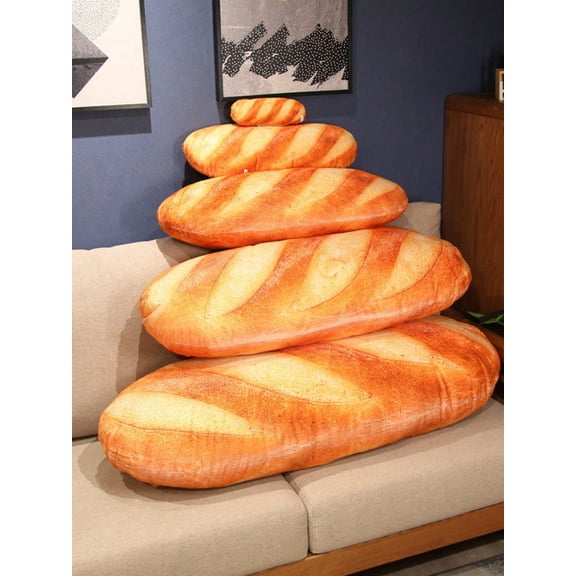 Giant Toast Bread Plush Pillow, Soft Butter Shaped Lumbar Cushion for Home Decor & Festival Gifts (1-Pack)