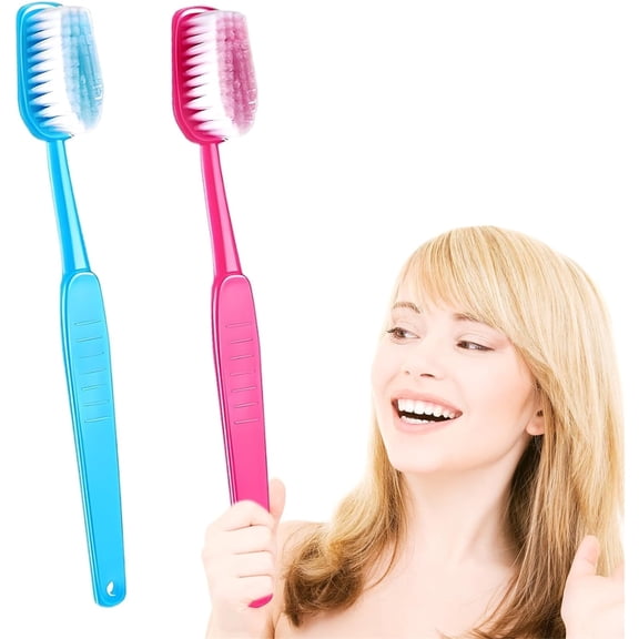Giant Toothbrush Prop,Tutuviw Big Brush for Washing,Large Toothbrushes,Novelty Toothbrush Shape Shoe Brush,Oversized Prank Toothbrush for Halloween Performance Picture Party Decor (2 Pack, 15.7in)