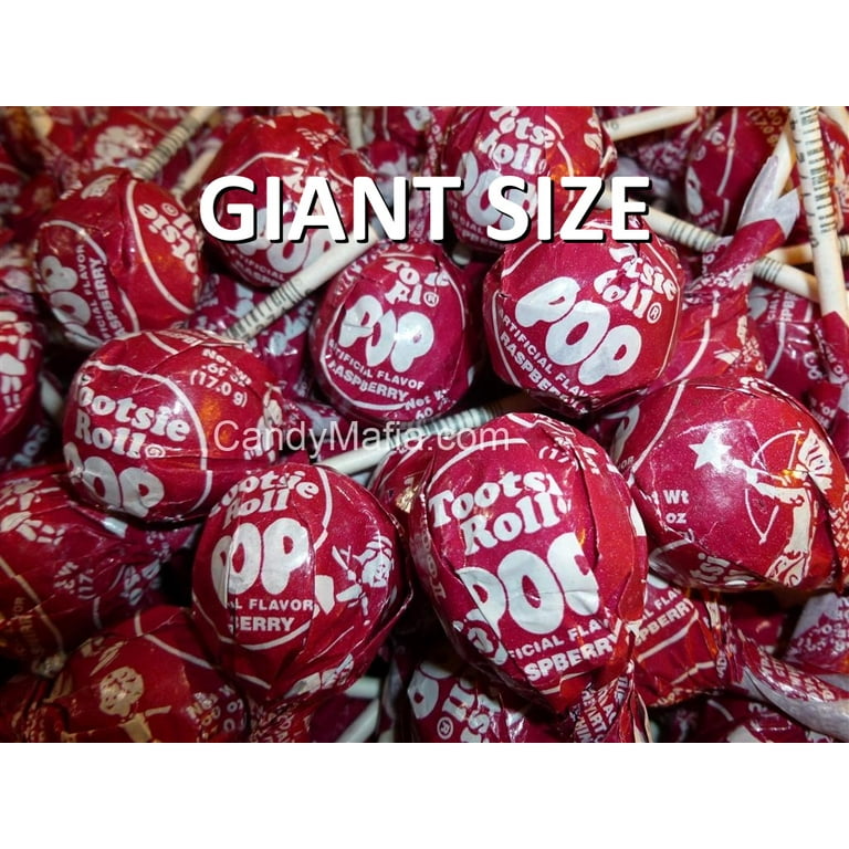 Giant Tootsie Pops Red Raspberry Flavor 42 Suckers - Walmart.com